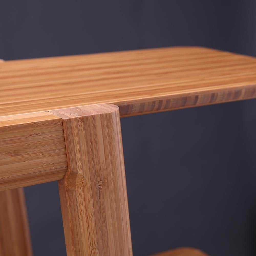 Currant Caramelized Solid Bamboo 5-Tier Bookshelf