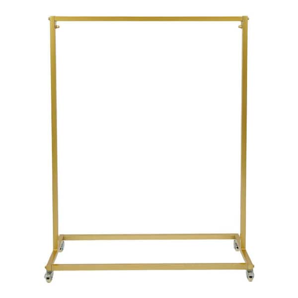 ゴールドラック YIYIBYUS Gold Metal Clothes Rack with Wheels 39.4 in. W x 52.7 in