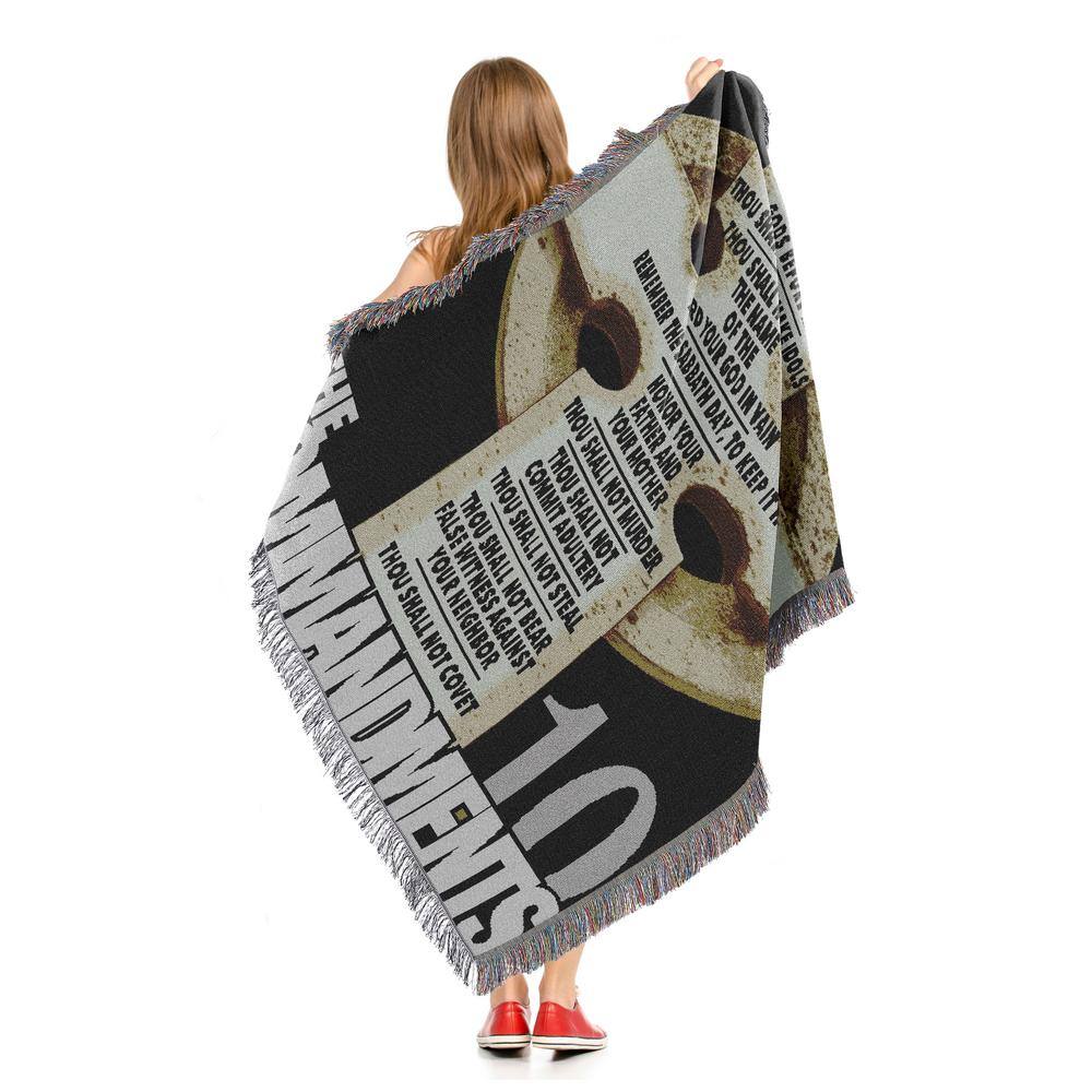 Big Ten Commandments Woven Tapestry Throw Blanket