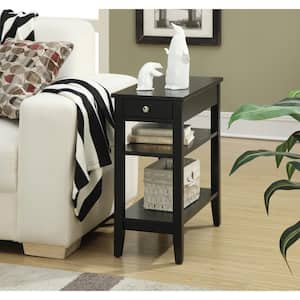 American Heritage 3 Tier Black End Table