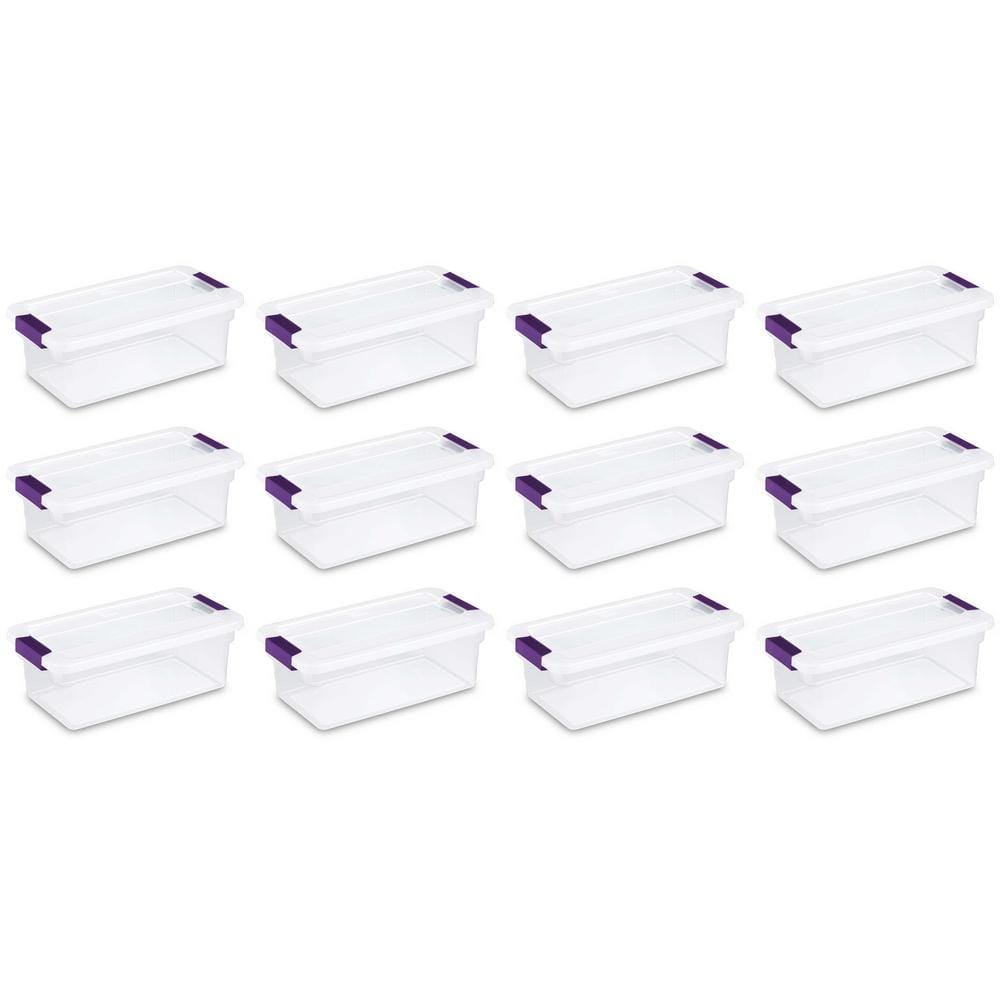 Sterilite 60 Quart ClearView Latch Storage Box Stackable Bin with Lid, 12  Pack, 12pk - QFC