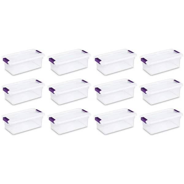 Sterilite 6 Qt. ClearView Latch Box Storage Bin Container (12-Pack)