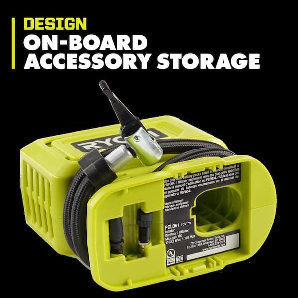 RYOBI - ONE+ 18V Cordless High Pressure Inflator Kit with 2.0 Ah Battery and Charger