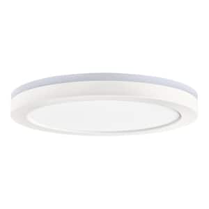12in LED Flush Mount Hubspace Smart CCT and RGB Selectable Matte White Finish