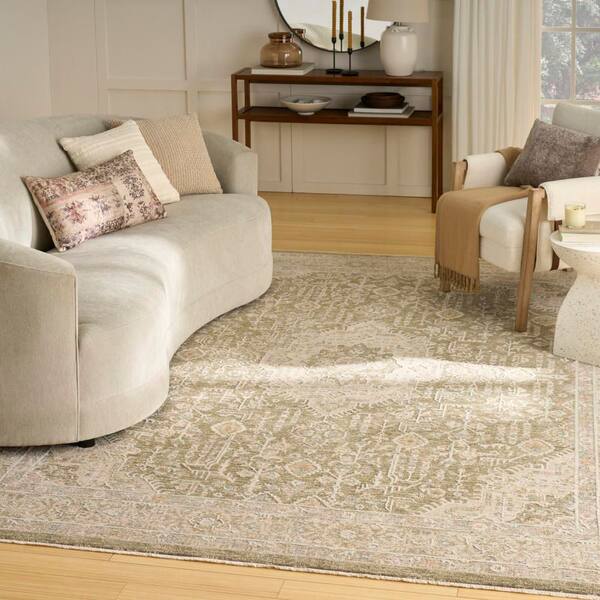 Harbor Green 10 ft. x 13 ft. Floral Traditional Area Rug
