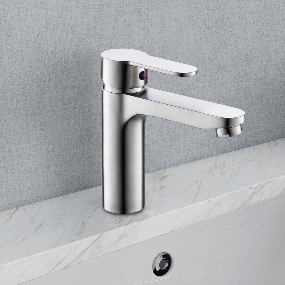 Single-Handle Single-Hole Bathroom Faucet Brushed Nickel price history on PriceWatchPro