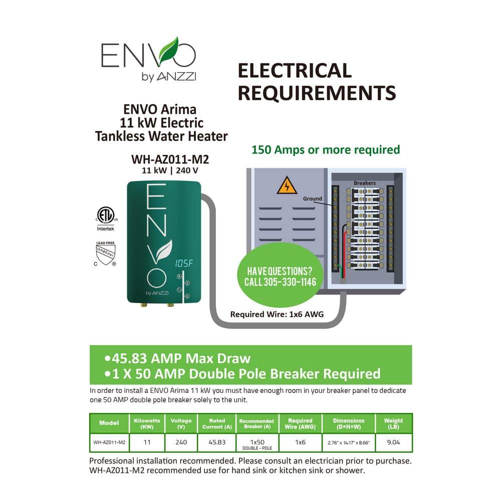 Envo Green Electric Tankless Point of Use Water Heater