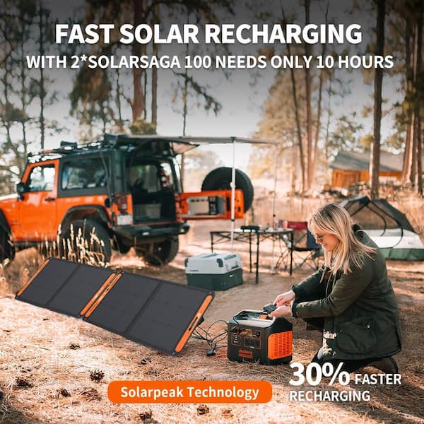 Jackery 1800-Watt Output/3600W Peak Portable Solar Power Station Explorer 1500 Push Start Battery Generator for Outdoors/Camping