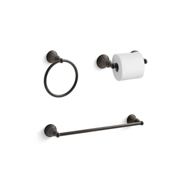 KOHLER Kelston 3-Piece Bath Hardware Set in Oil-Rubbed Bronze