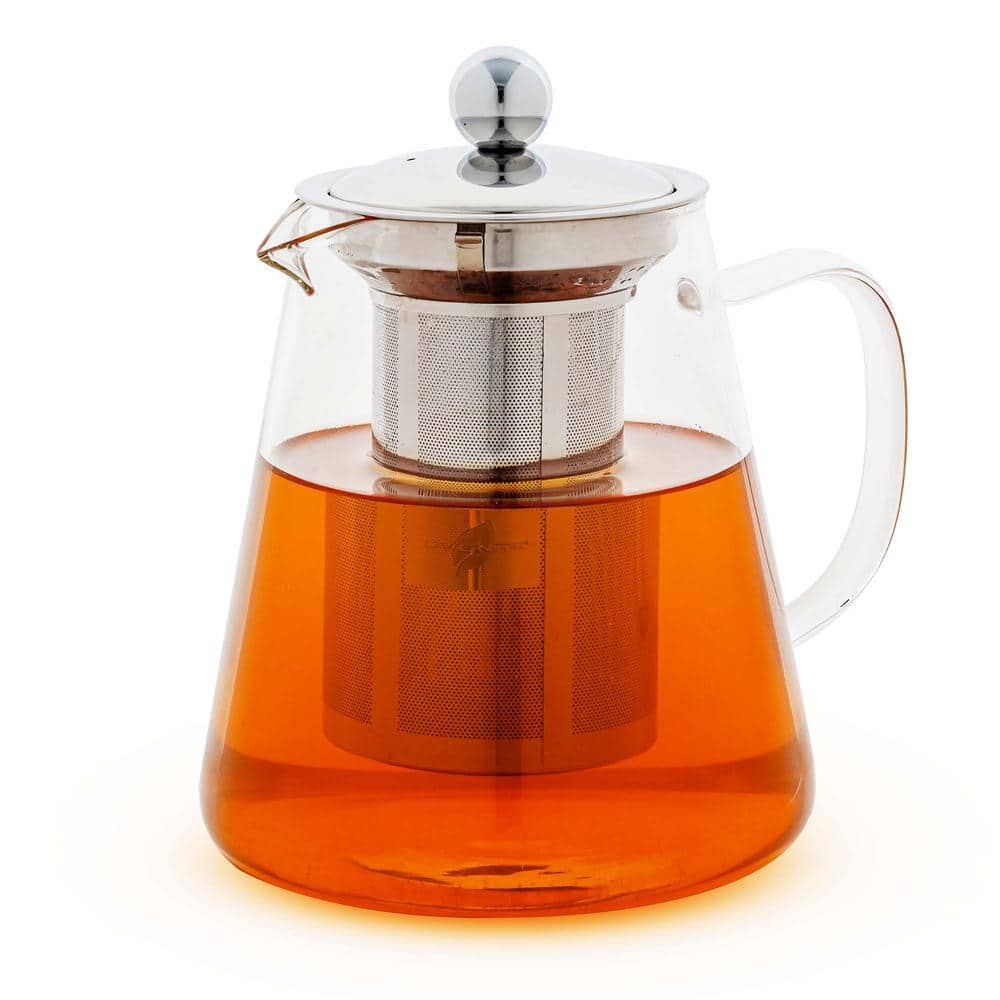OVENTE 5Cup Glass Tea Pot with Removable StainlessSteel Infuser