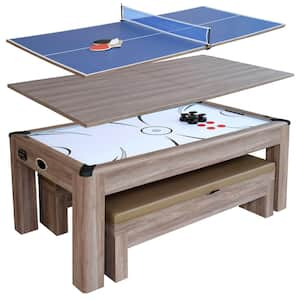 Kahomvis 65.75 in. 3 in 1 Fold Multi-Game Table Blue Velvet Cloth Pool Table  Ping Pong Table with Steel Frame and Accessories DOB-LKW1-611 - The Home  Depot