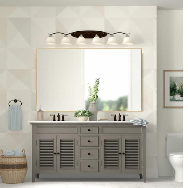 Dovelina 59 in. x 36 in. Oversized Classic Rectangle Aluminum