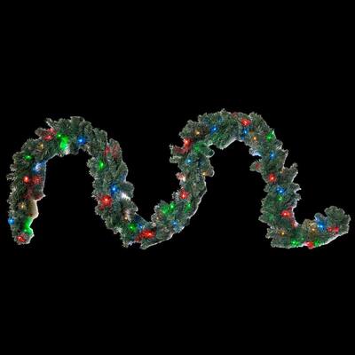 15 ft. Multi-Colored LED Lighted Christmas Garland, 150-Lights, A/C Powered