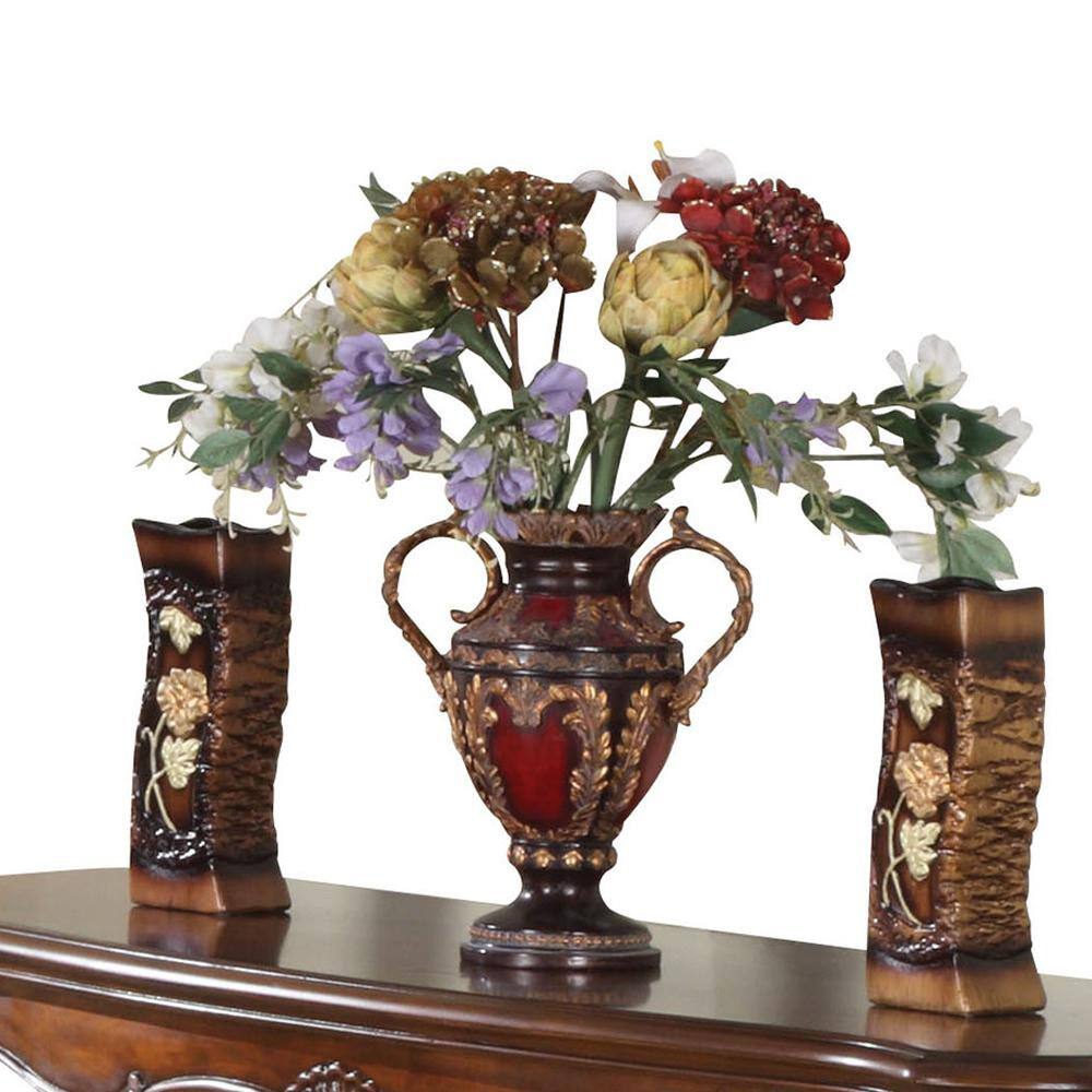 Elegant Carved Cherry Wood Sofa Table - Traditional Elegance