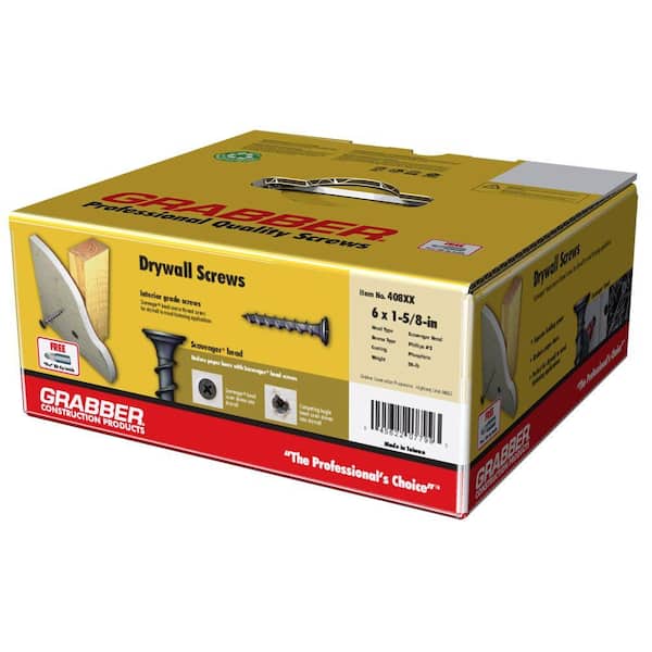 Grabber #8 x 9/16 in. Waferhead Screw (1 lb. per Box) 23345 - The Home Depot