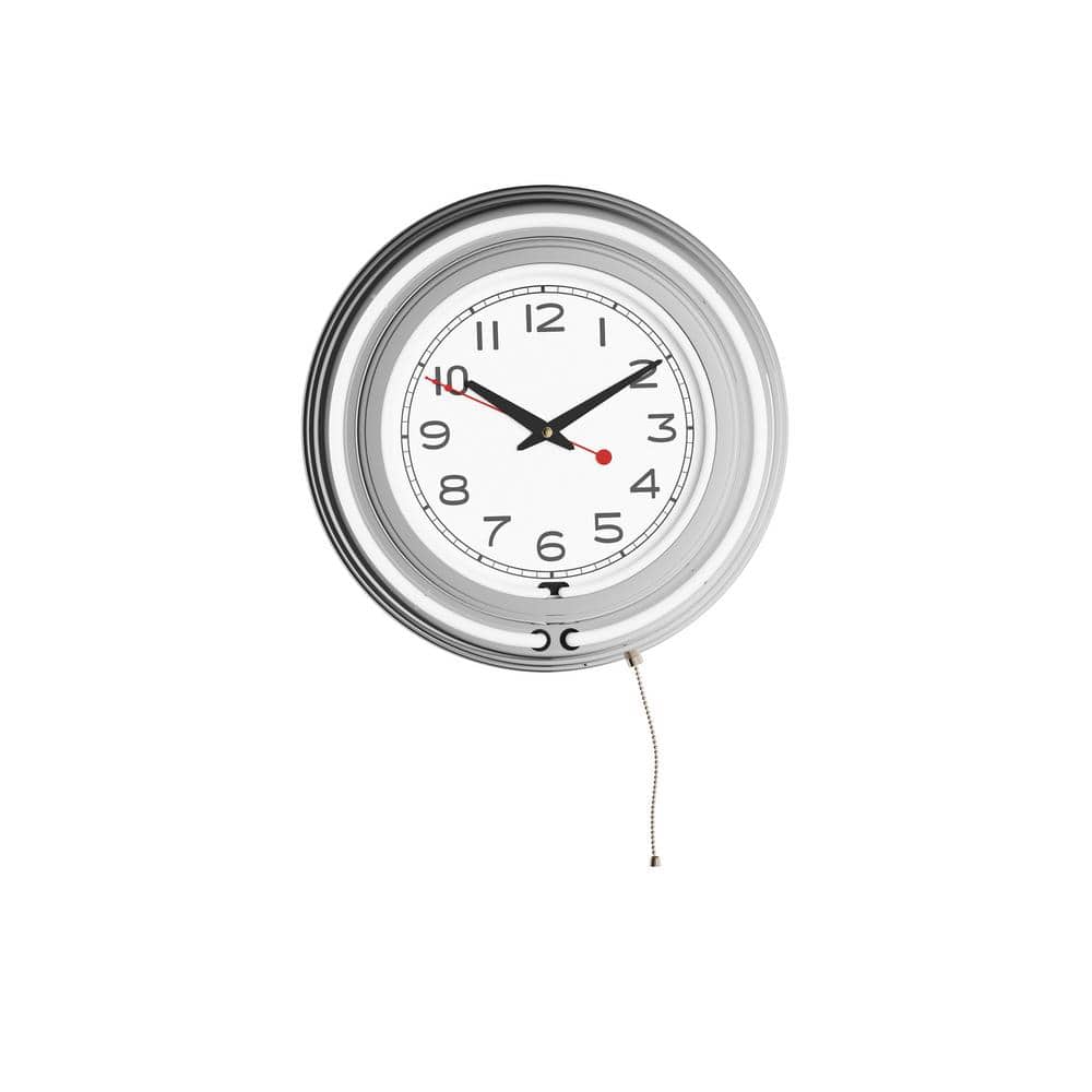 White Analog 14 in. Neon Wall Clock price history on PriceWatchPro