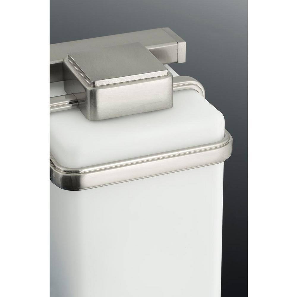 Polished Chrome 4-Light Bath Vanity with Etched Opal Glass Shades