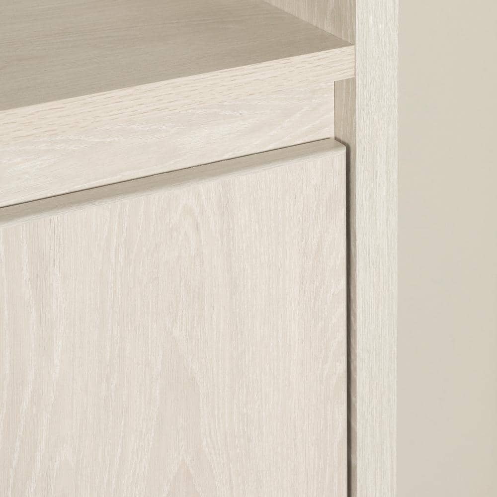 Winter Oak Glam Double Dresser with Brass Accents and Wide Storage