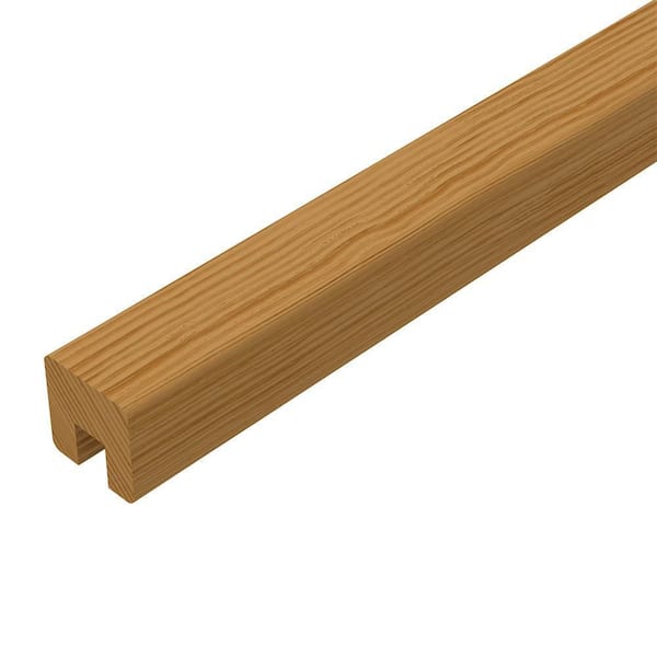 Unbranded 1-3/8 in. x 1-3/8 in. x 8 ft. Douglas Fir (1/2 in. Groove) Red Wood-Stained Lattice Cap