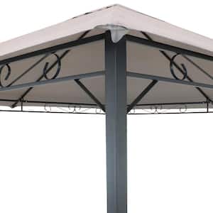 10 ft. x 10 ft. Grays Steel Gazebo with Weather-Resistant Fabric Top