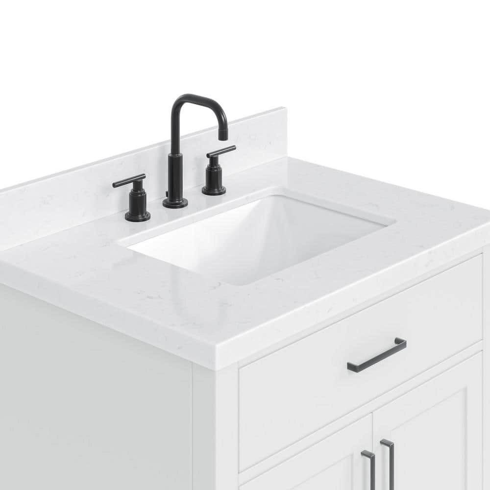 Hepburn 30" White Freestanding Single Basin Vanity Set