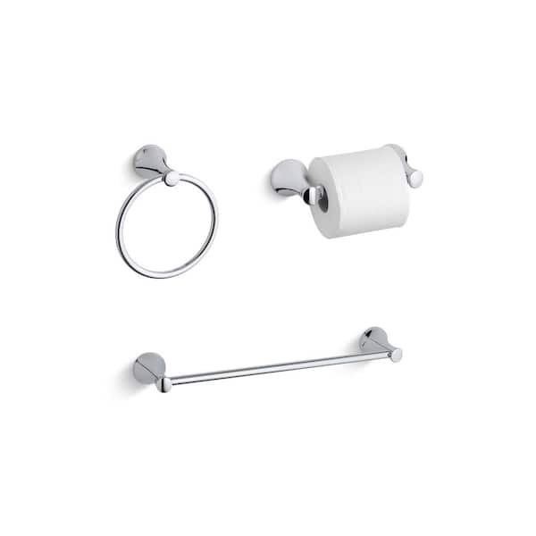 KOHLER Artifacts 3-Piece Bath Hardware Set in Polished Chrome