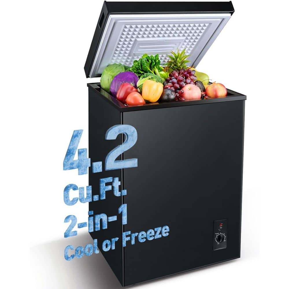 Atemomen 4.2 cu. Ft Manual Defrost Chest Freezer-Compact Deep