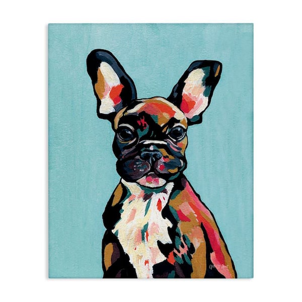 French Bulldog Modern by Yvette St. Amant Unframed Animal Graphic Art Print 48 in. x 36 in.