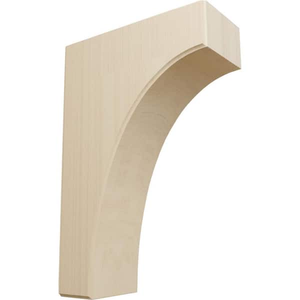 Ekena Millwork 3-1/2 in. x 8 in. x 12 in. Unfinished Rubberwood Clarksville Corbel