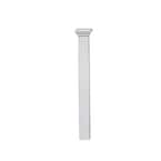 No-Dig 2 in. x 3.5 in. x 42 in. Vinyl All American Finishing Fence Post with Anchor and Cap
