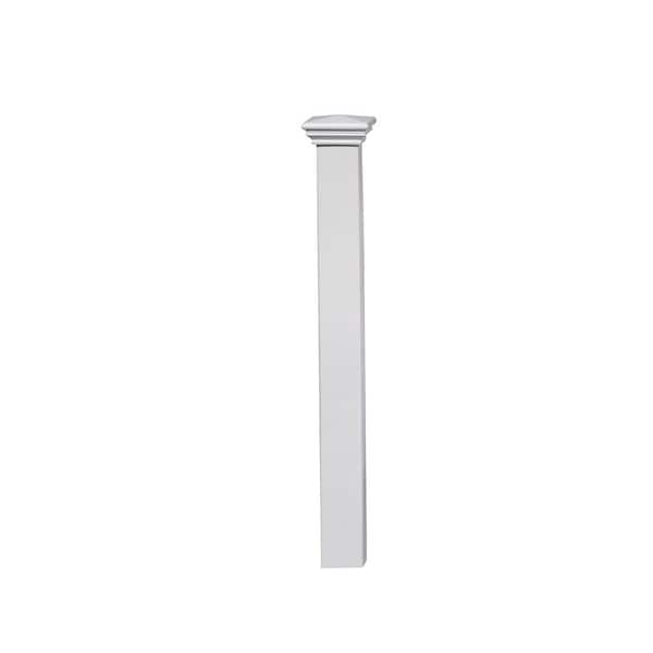 Zippity Outdoor Products No-Dig 2 in. x 3.5 in. x 42 in. Vinyl All American Finishing Fence Post with Anchor and Cap