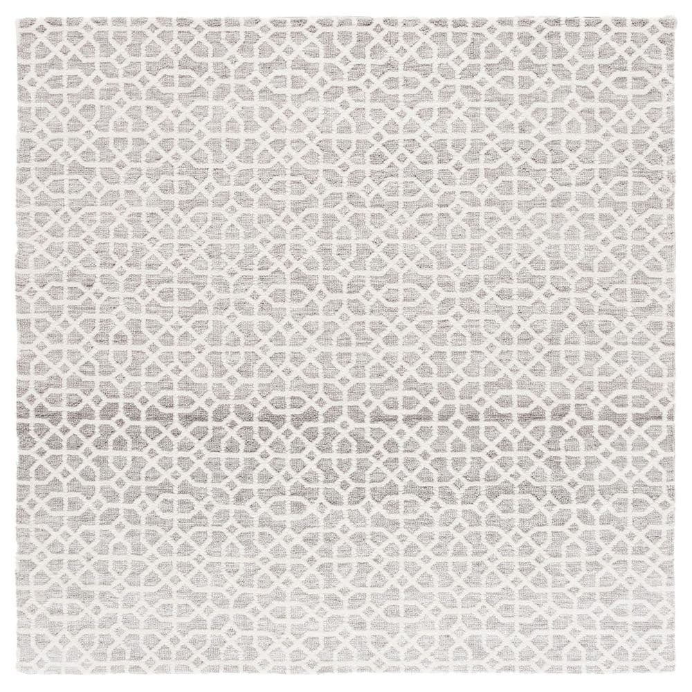 Audrey 6 ft. x 6 ft. Light Gray/Beige Classic Textured square Area Rug price history on PriceWatchPro