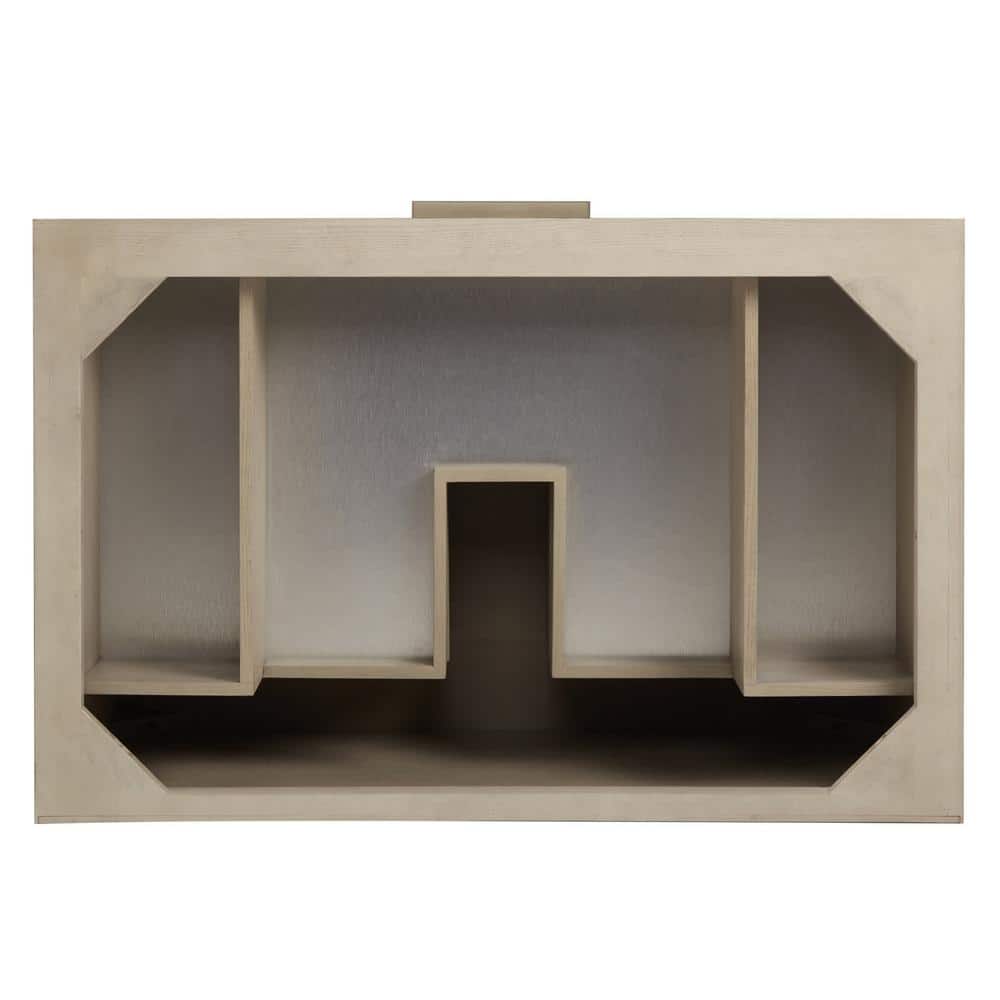 Emmeline 36" Pebble Oak Wood Veneer Single Vanity with Ceramic Sink