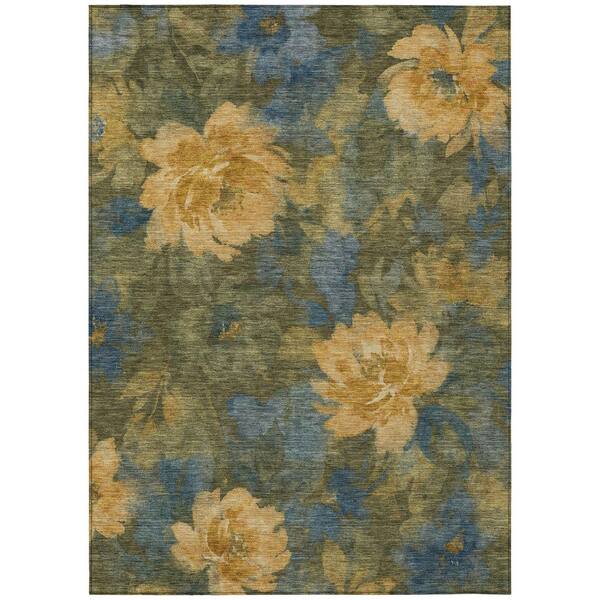 Chantille Machine Washable Indoor/Outdoor Abstract ACN3022 Blue 8 ft. x 10 ft. Area Rug