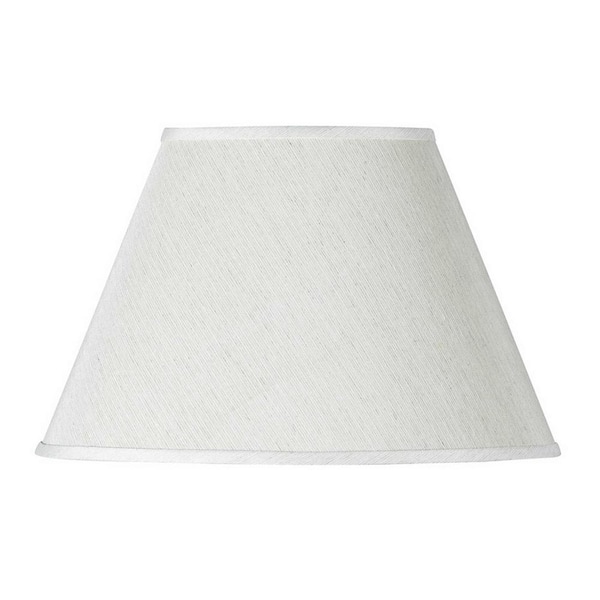 CAL Lighting 10.5 in. Tall White Oval Hardback Linen Shade
