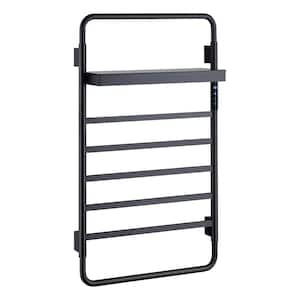 5-Towel Holders Screw-In Plug-In and Hardwire Towel Warmer in Black