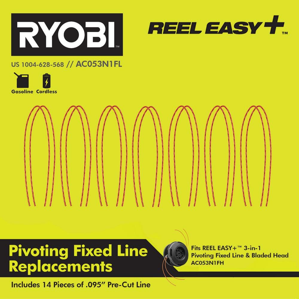 RYOBI REEL EASY+ .095 Pivoting Fixed Line Replacements (14
