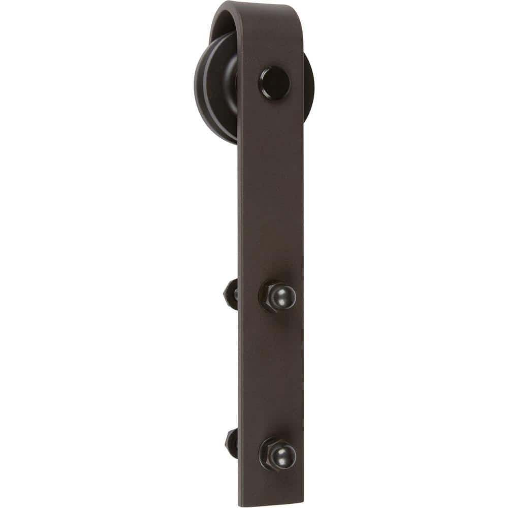 Bronze 96'' Barn Door Hardware Kit with Wall Mount