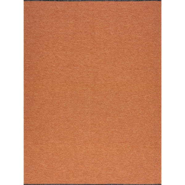 Alma Pink 9 ft. x 12 ft. Geometric Machine Washable Indoor Area Rug