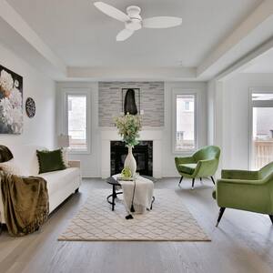 Trendsetter 48 in. Indoor White 10-Speed DC Motor Flush Mount Ceiling Fan with Remote Control