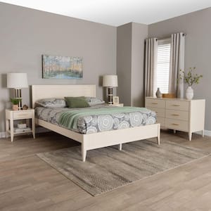 Primrose 4-Piece Ivory Wood Queen Bedroom Set