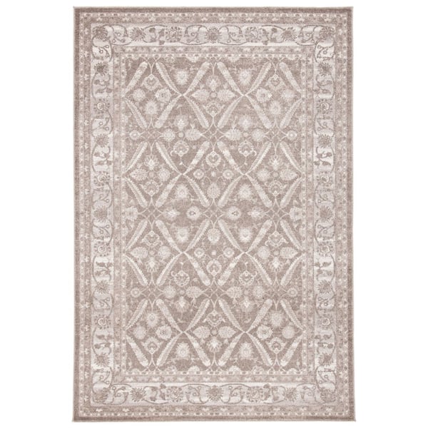 Sofia 8 ft. x 10 ft. Tan/Beige Border Area Rug