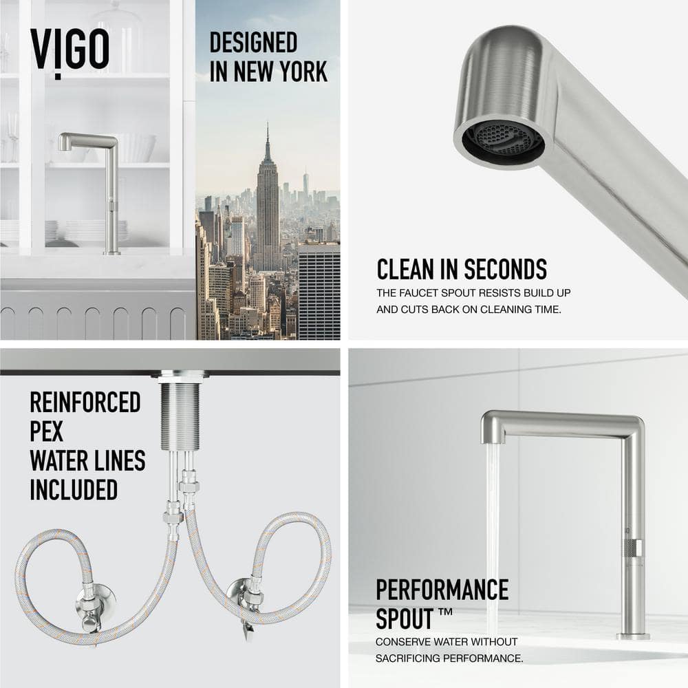 Stainless Steel Single Handle Kitchen Bar Faucet with Knurled Dial