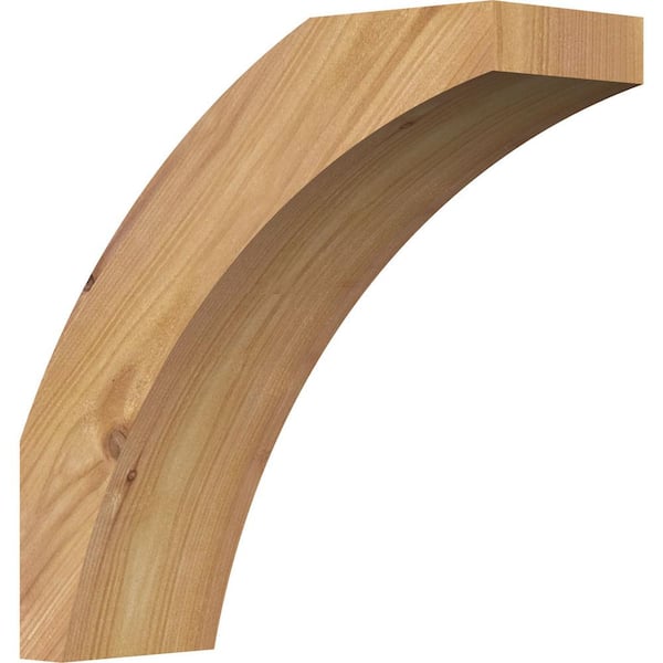 Ekena Millwork 3 1/2"W x 10"D x 10"H Thorton Smooth Knee Brace, Western Red Cedar