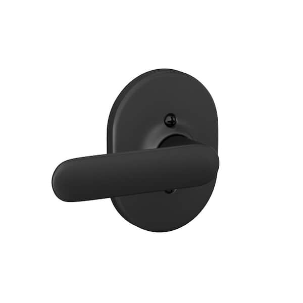 Davlin Matte Black Dummy Door Lever with Remsen Trim