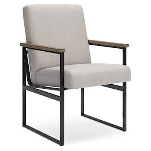 Montia Polyester Seat  Guest or Visitor Chair in Light Brown With Arms