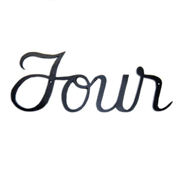 Montague Metal Products 3.125 in. Aluminum Script House Number Four