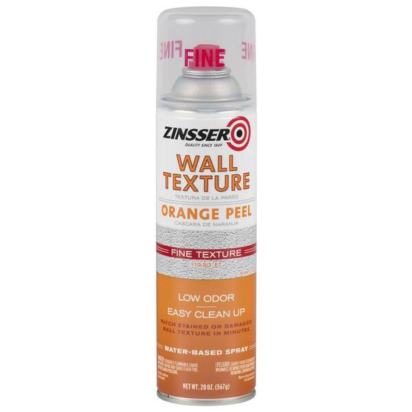 Zinsser 20 oz. Water-Based Bright White Fine Orange Peel Wall Texture Spray (6-Pack)