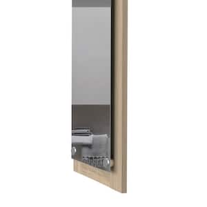 20 in. W x 28 in. H Devoux Vanguard Brown Wood Framed Rectangle Bathroom Mirror