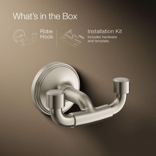 KOHLER Paces Wall Mounted J-Hook Robe Hook in Vibrant Brushed